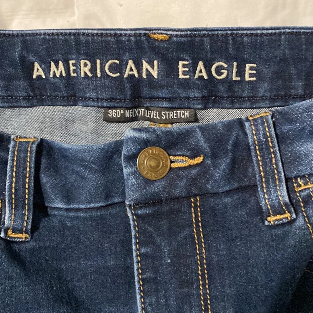 American Eagle Dark Wash High Rise Stretchy Jeans - Picture 2 of 5